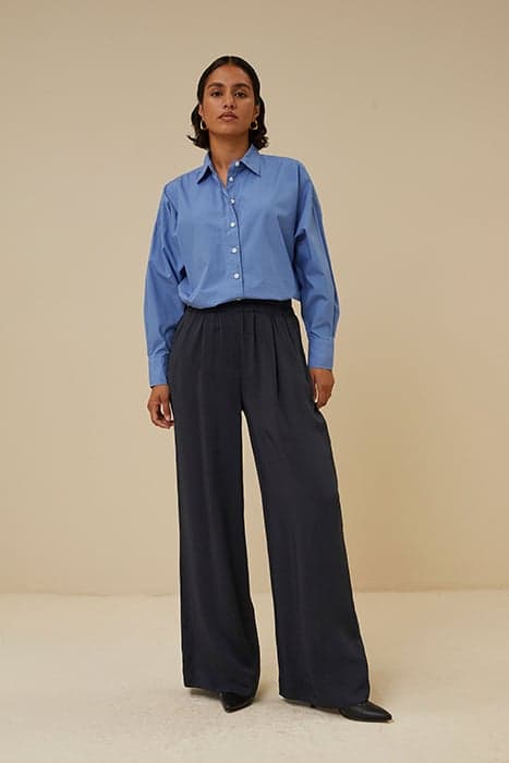 BENJI SATIN STRIPE PANT GRAPHITE by BY-BAR