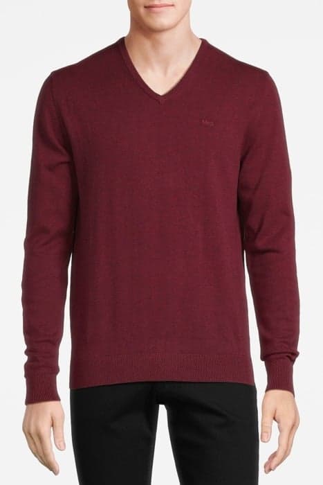 V-NECK COTTON/NYLON/MERINO TAWNY PORT by McGregor