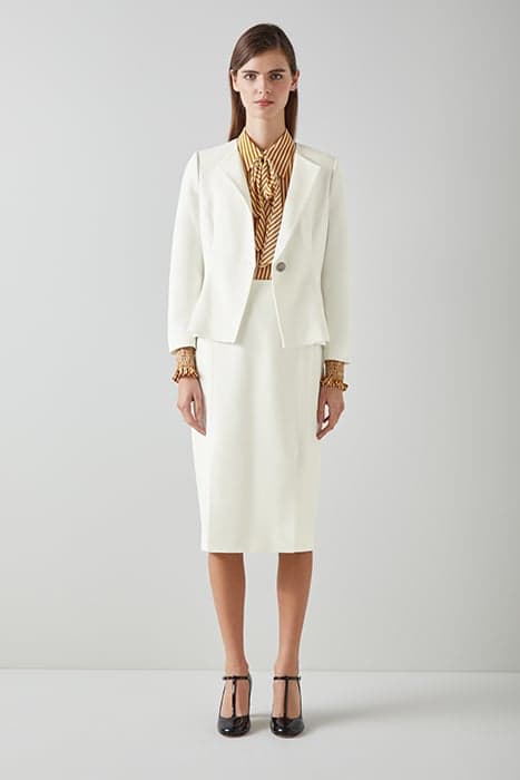 JK SKY PEPLUM JACKET IVORY by LK Bennett