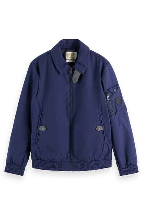 BONDED COACH JACKET WITH COLOURED BACKER NAVY BLUE by Scotch & Soda