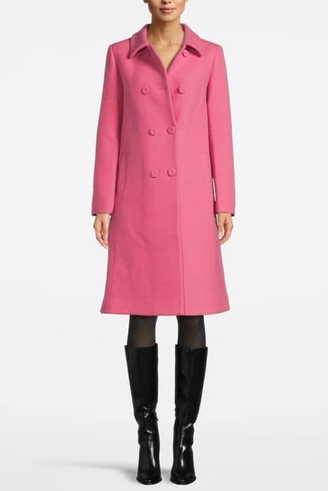 WOOL LONG COAT PINK by Paule Ka