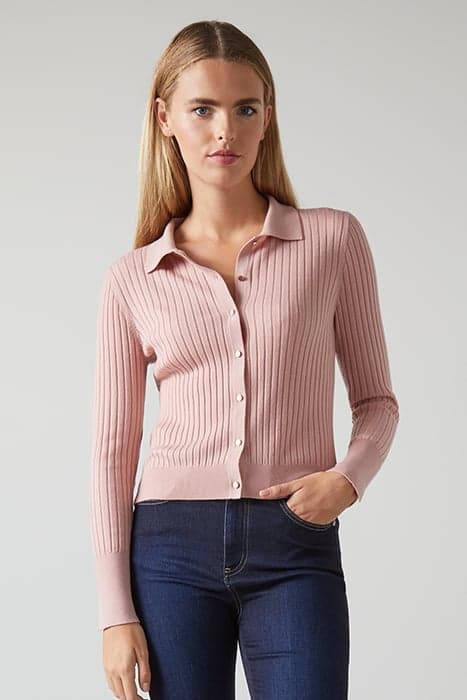 CD MONMOUTH COLLAR RIB PINK by LK Bennett