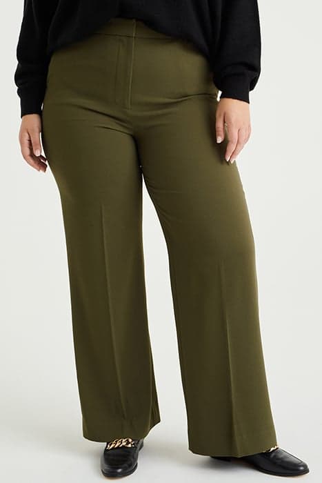 TROUSER DARK GREEN by WE Fashion