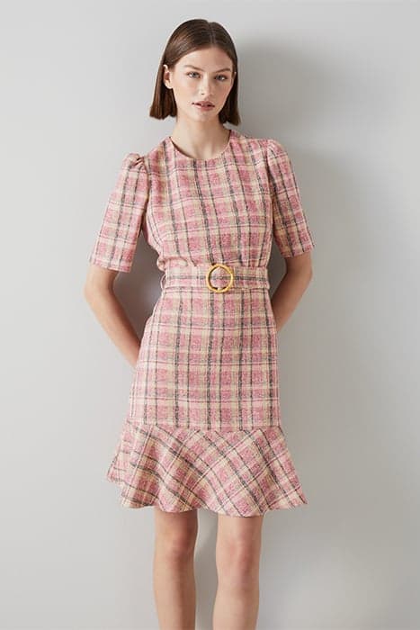 DR ELIZA - CHECK DRESS PINK by LK Bennett