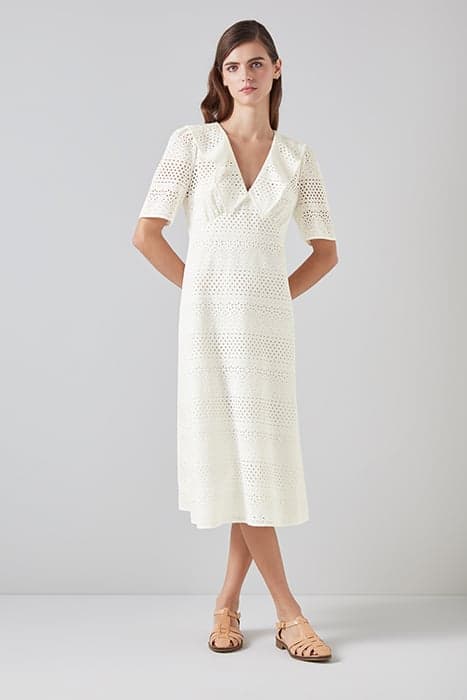 DR ELLA BRODERIE DRESS WHITE by LK Bennett