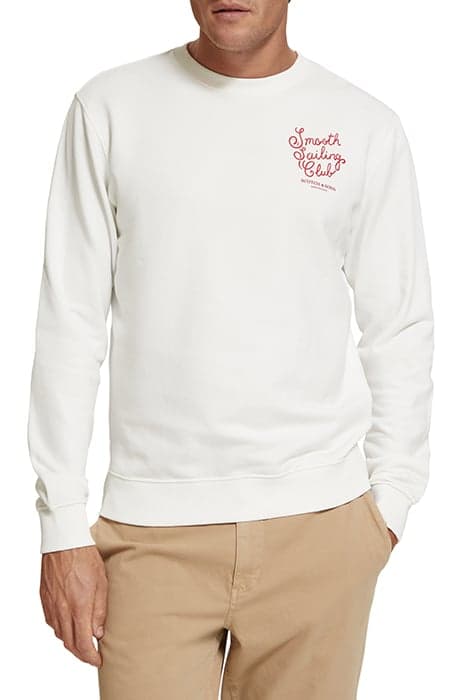 LEFT CHEST ARTWORK SWEATSHIRT SWAN by Scotch & Soda