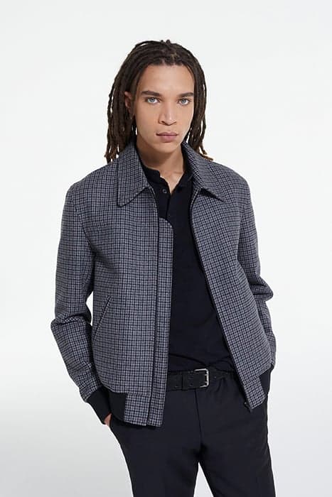 ZIPE JACKET WITH BACK POCKETS GREY BLACK by The Kooples