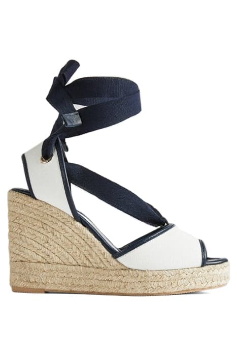 CS CHIARA TIE ESPADRILLE NAVY/CREAM by LK Bennett