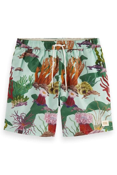 MID LENGTH SWIM SHORT ALL OVER PRINT CORAL REEF AOP by Scotch & Soda