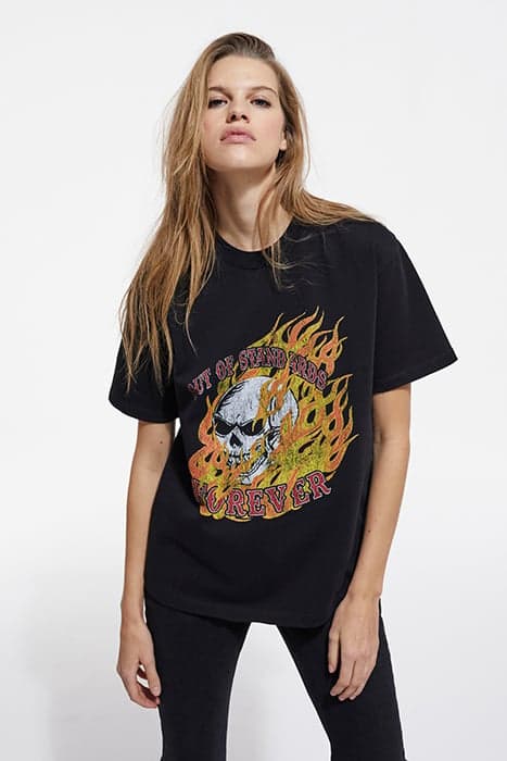 SKULL FLAME T-SHIRT STONE by The Kooples