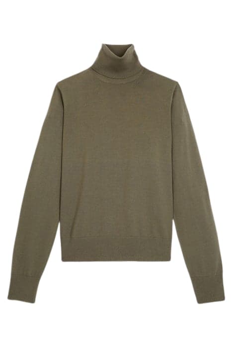 TURTLE NECK SWEATER WITH COLLAR DETAILS ALGUE by The Kooples