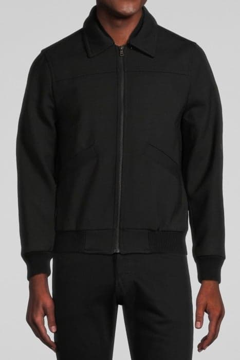 BLACK DOUBLE COLLAR BOMBER-STYLE JACKET BLACK by IKKS