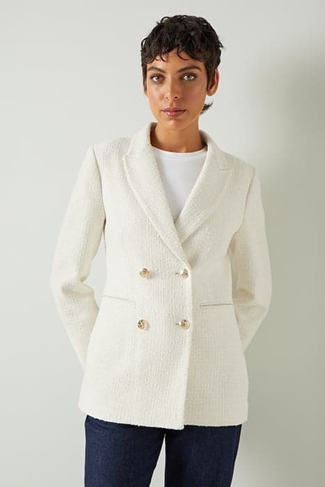 JK MARINER - TWEED JACKET CREAM by LK Bennett