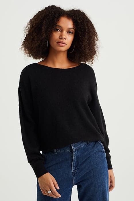 KNITTED PULLOVER BLACK by WE Fashion