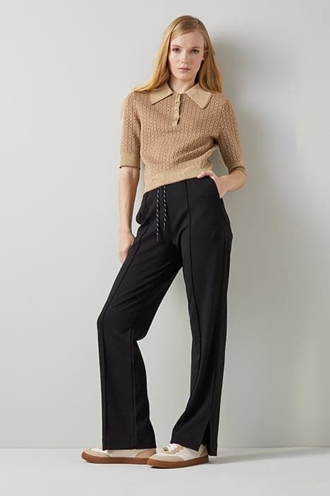 TK ROSEY COLLAR KNIT TOP CAMEL by LK Bennett