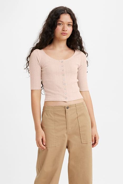 DRY GOODS POINTELLE TOP PEARL BLUSH by Levi's