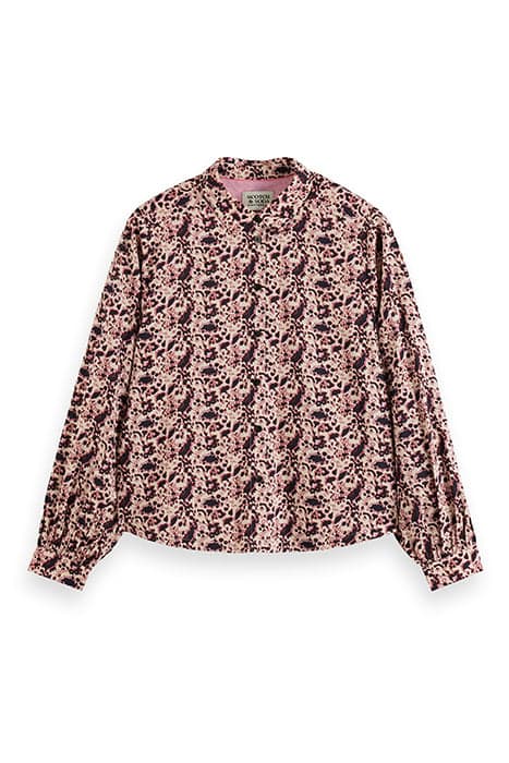 PRINTED BALLOON SLEEVE SHIRT BLOCK FLORAL by Scotch & Soda