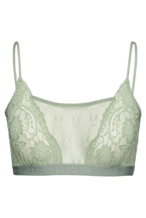 BRIGIDA BRA PIZZO INDEMAGLIATO JACQUARD C/LOGO AMBIENT GREEN by PINKO