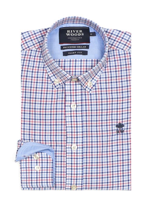 TIGHT FIT PRINCETON SHIRT BLUE by River Woods