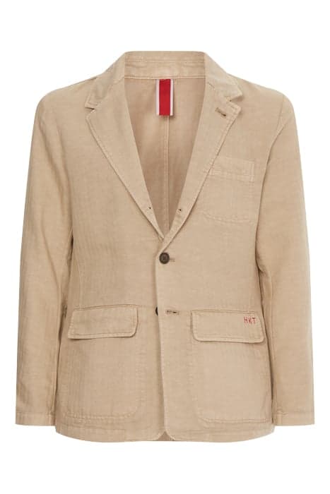 HKT GMD COTT LIN HBONE SAND by Hackett London