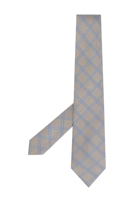 WINDOWPANE TIE GREY by Hackett London