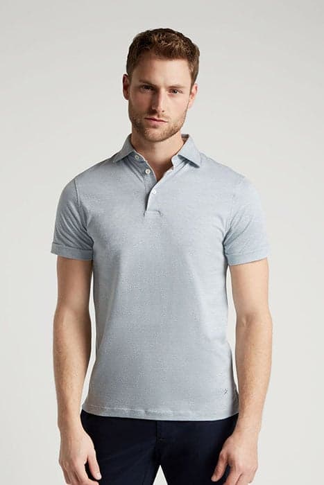 LINEN BLEND PIQUE AQUA by Hackett London