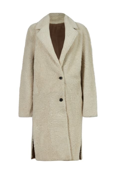 TIA SHEARLING COAT CHALK WHITE/TAUPE by AllSaints