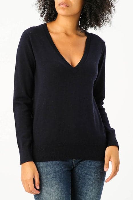 BASIC V-NECK SWEAT LS BLUE by River Woods