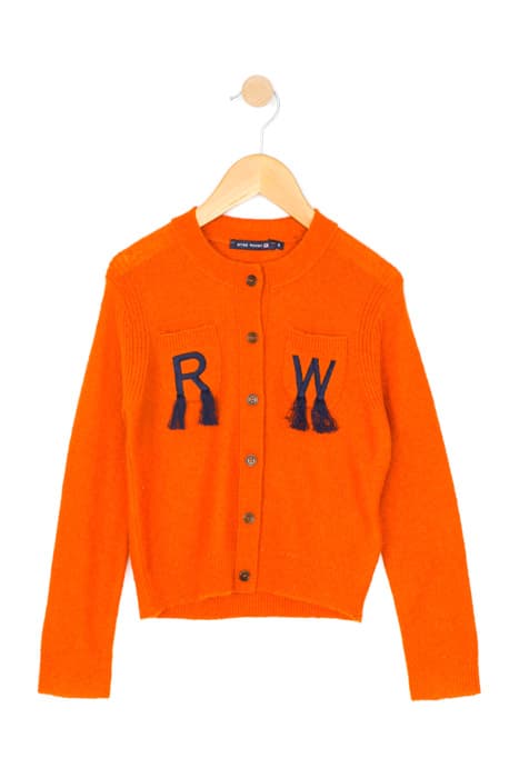 CARDI CREW LS CHEST POCKETS ORANGE by River Woods