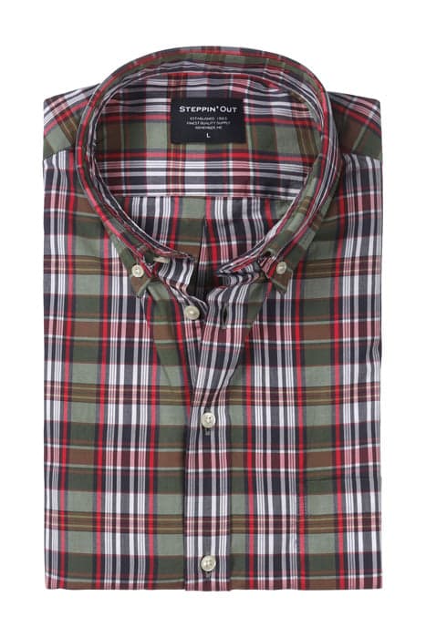 COLOURFULL MADRAS SHIRT OLIVE by Steppin' Out