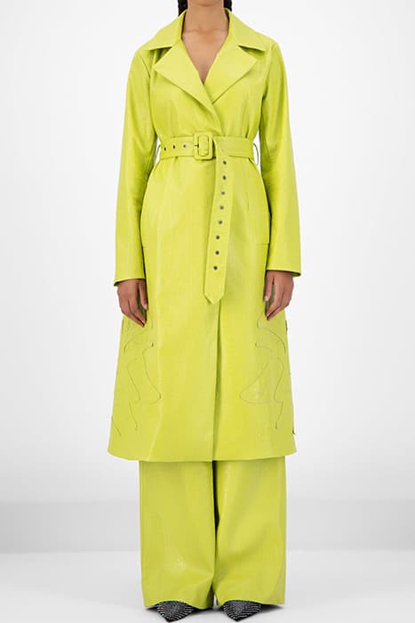 GREEN CROCO JEDOUN COAT by Daily Paper