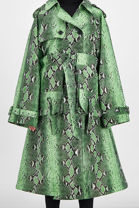 GREEN SNAKE GANTE COAT by Daily Paper