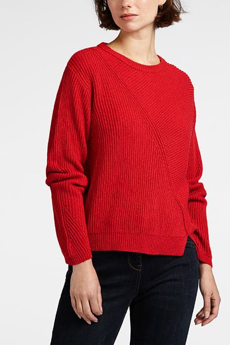 PULLOVER LONG SLEEVES ON SMOOTH VISCOSE TRUE RED by Sandwich