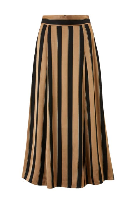 STRIPE SKIRT MIDI DARK TOFFEE by Ivy Oak