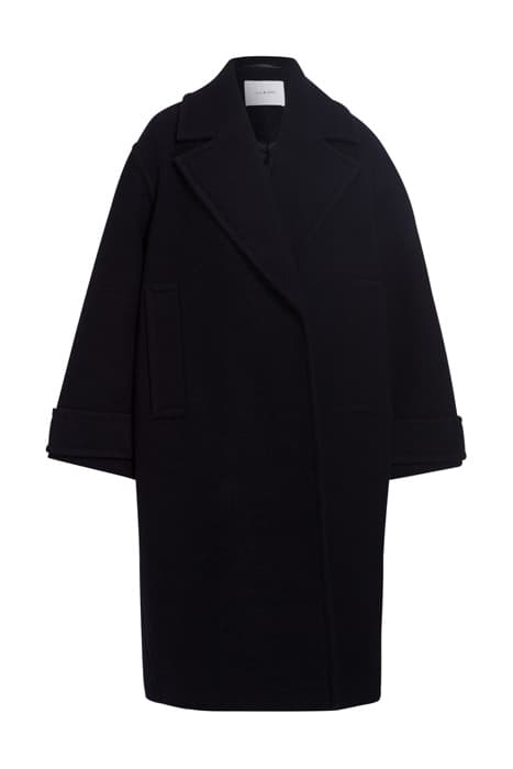 EGG-SHAPED COAT NAVY BLUE by Ivy Oak