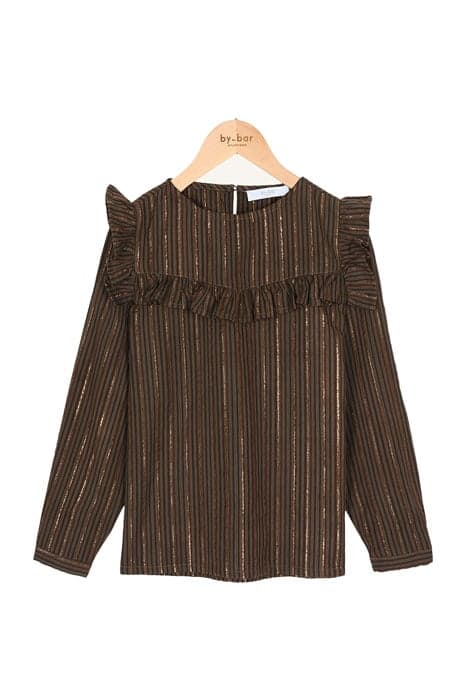 GIRLS VALERIE STRIPE BLOUSE SHADOW by BY-BAR