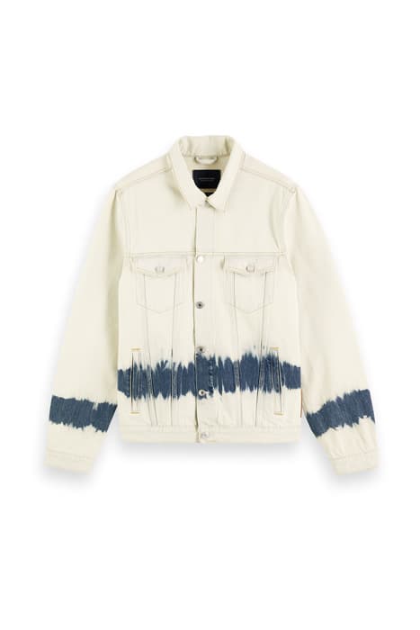 AMS BLAUW ORGANIC COTTON TRUCKER JACKET - TIE DYE SAND TIE D by Scotch & Soda