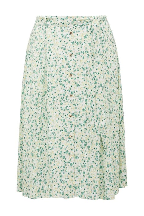 AINSLEY CURVE BUTTON THROUGH MIDI SKIRT RIVIERA DITSY by Forever New