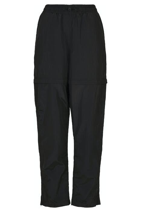 LADIES SHINY CRINKLE NYLON ZIP PANTS BLACK by Urban Classics