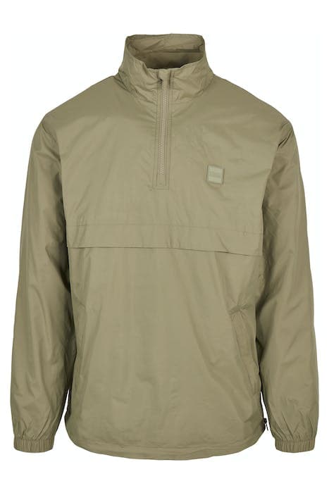 STAND UP COLLAR PULL OVER JACKET KHAKI by Urban Classics