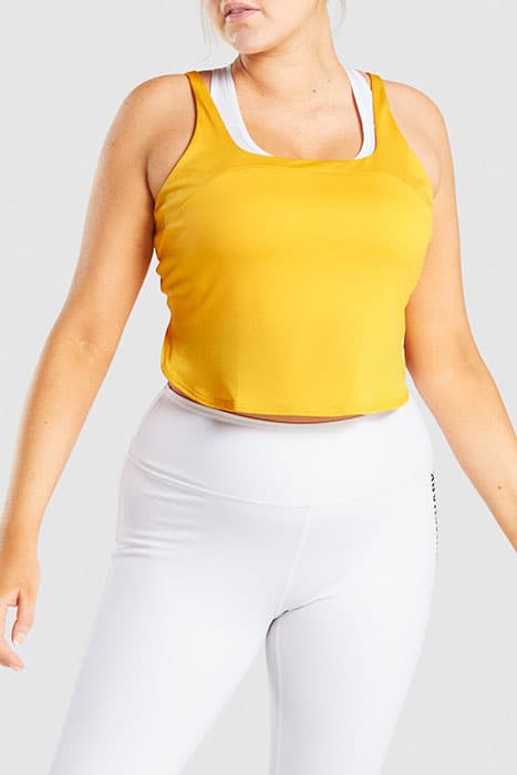 GYMSHARK PULSE CROP TOP - YELLOW by Gymshark