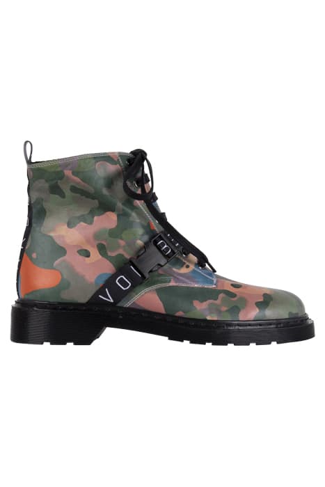 UNISEX COMBAT BOOTS CAMOU PRINT by Marcell von Berlin