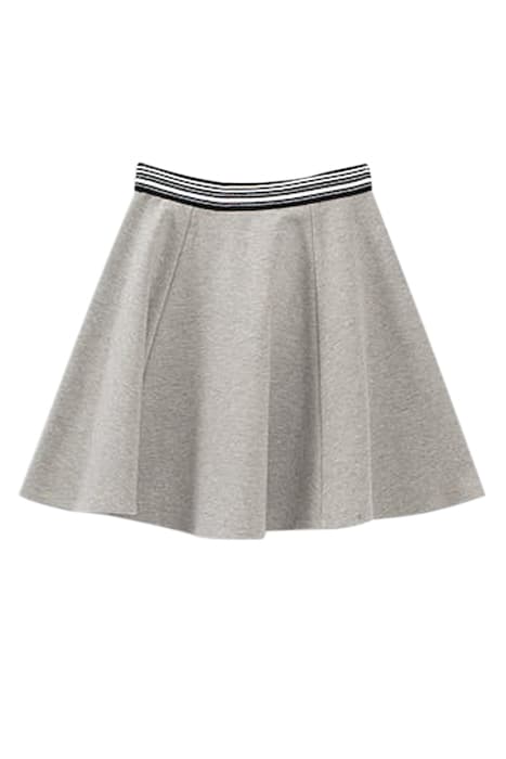 GIRLS’ GREY MARL SKATER SKIRT by IKKS