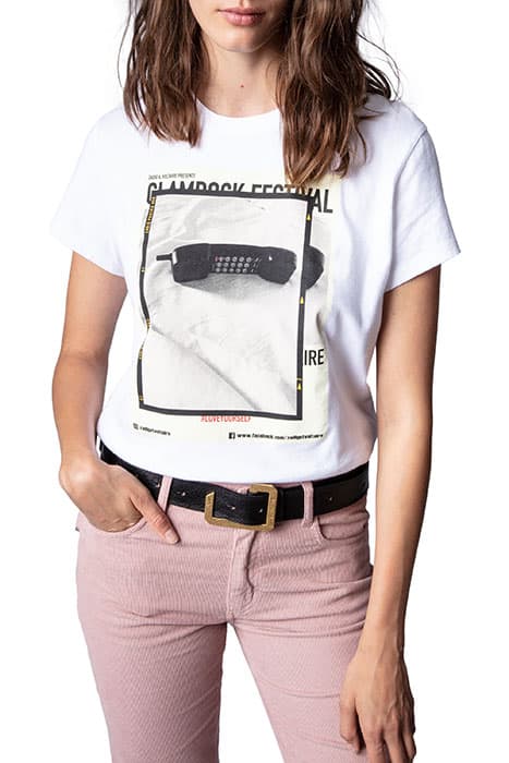 ZOE PHOTOPRINT T-SHIRT COTON WHITE by ZADIG&VOLTAIRE