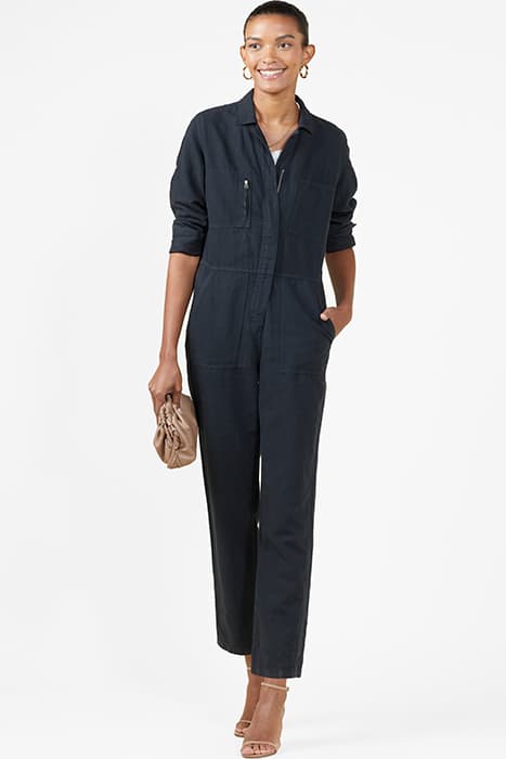 STATION JUMPSUIT PITCH BLACK by Outerknown