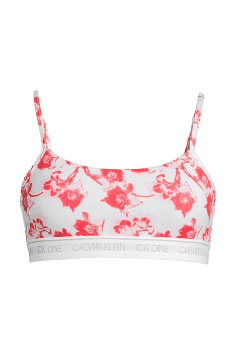 UNLINED BRALETTE LILIUM PRINT_STRAWBERRY SHAKE by Calvin Klein