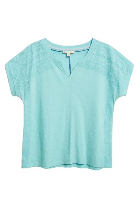 NELLY NOTCH EMBROIDERED TEE BRT BLUE by White Stuff