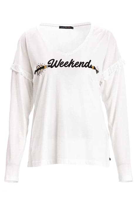 COTTON LONG SLEEVE T-SHIRT WHITE by River Woods