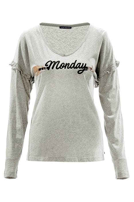 COTTON LONG SLEEVE T-SHIRT GREY by River Woods