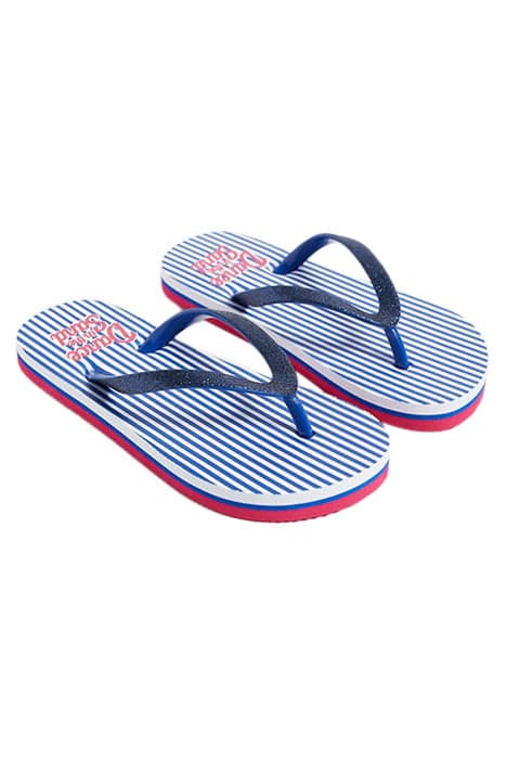 MEISJES GESTREEPTE TEENSLIPPERS BLUE by WE Fashion